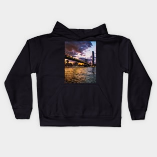 Sunset in Dumbo, Brooklyn, New York City Kids Hoodie